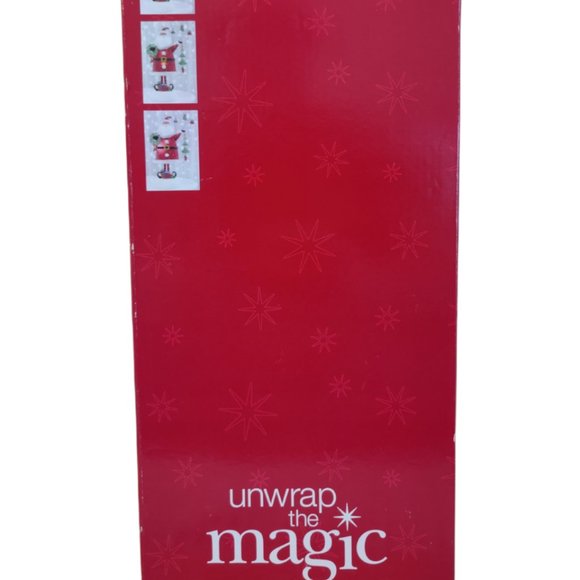 💖HP💖JC Penny Home Collection Acrylic Jiggle Santa Light 12 1/4" Tall Christmas - Picture 8 of 9